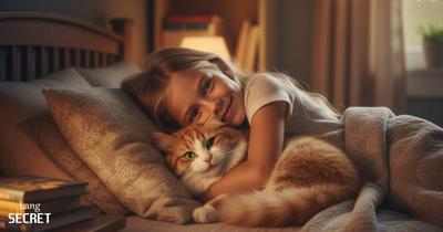 Рыжий кот Whiskers с зелеными глазами и Emma