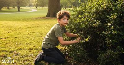 Джек ищет в кустах футбольный мяч