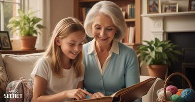 Бабушка Sophia и Emma смотрят старые фото и обсуждают прошлое