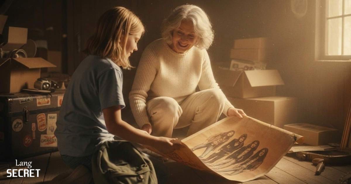 Эмма находит постер на чердаке