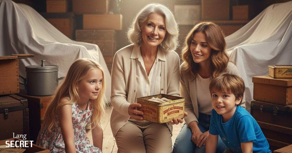 Семья собирает вещи в капсулу времени