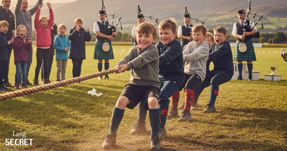 Jack участвует в перетягивании каната