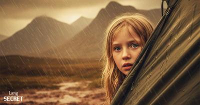 Emma выглядывает из палатки